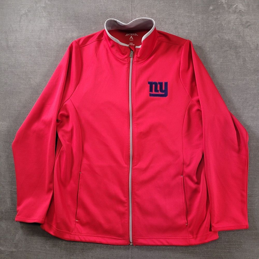 New York Giants Womens Full Zip Red Track‎ Jacket Size XXL Antiqua
